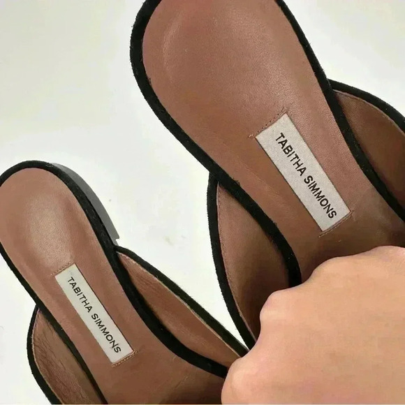 Tabitha Simmons flats size 36 brown calf hair cheetah print slip on bow mules - Picture 11 of 13